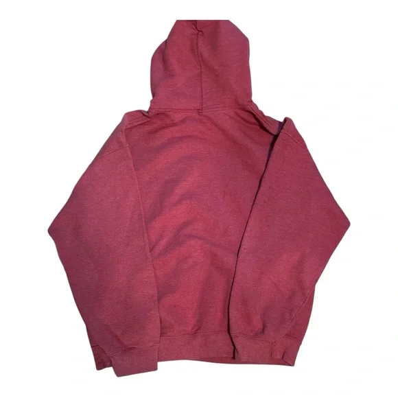 Miles City Montana Red Hoodie Size Large with Flaws - Picture 2 of 4